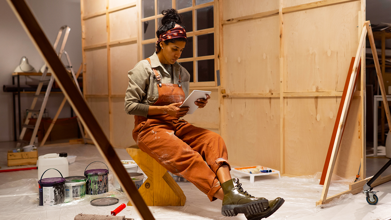 Tradesperson working